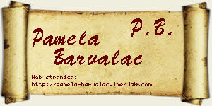 Pamela Barvalac vizit kartica